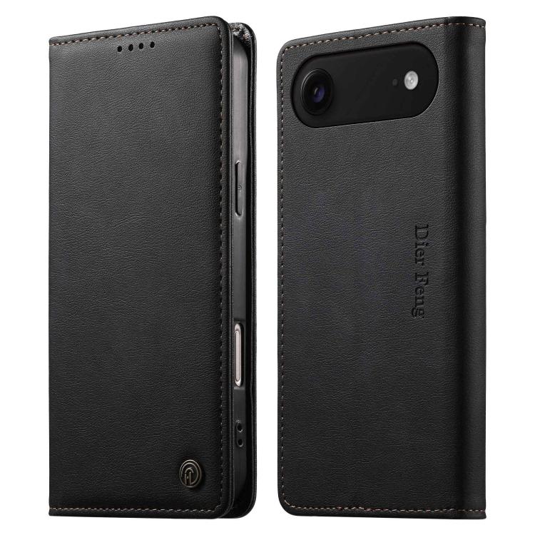 Funda para teléfono Dierfeng de cuero vegano con cierre magnético y protección RFID., For iPhone 17e / 16e, For iPhone 18 Pro Max / 17 Pro Max, For iPhone 18 Pro / 17 Pro, For iPhone 17, For iPhone Air, For iPhone 16 Pro Max, For iPhone 16 Pro         ...