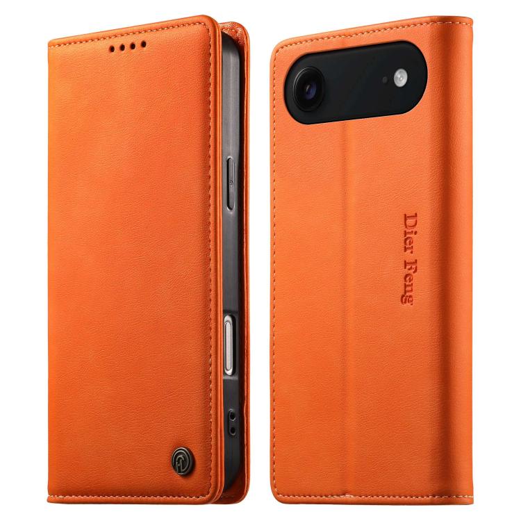 Funda para teléfono Dierfeng de cuero vegano con cierre magnético y protección RFID., For iPhone 17e / 16e, For iPhone 18 Pro Max / 17 Pro Max, For iPhone 18 Pro / 17 Pro, For iPhone 17, For iPhone Air, For iPhone 16 Pro Max, For iPhone 16 Pro         ...