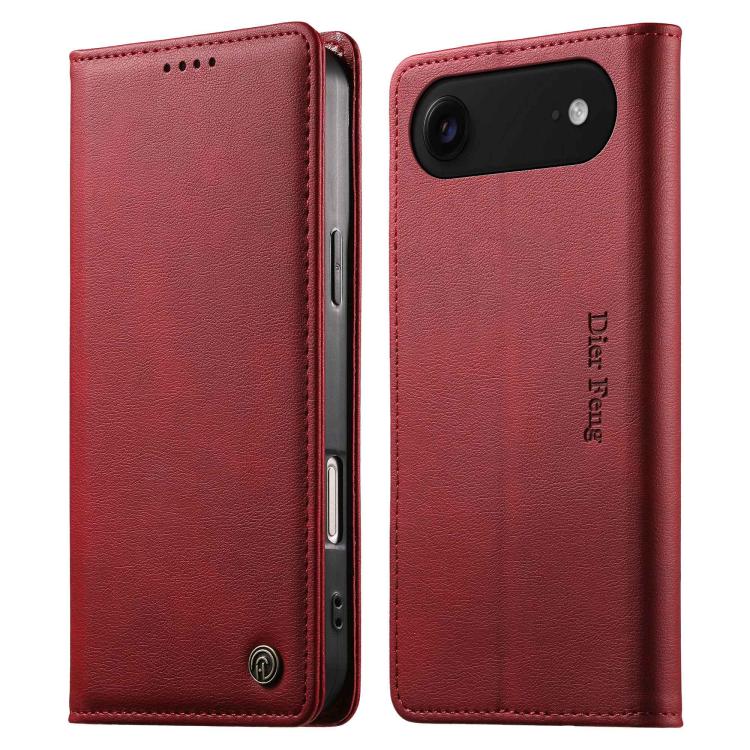 Funda para teléfono Dierfeng de cuero vegano con cierre magnético y protección RFID., For iPhone 17e / 16e, For iPhone 18 Pro Max / 17 Pro Max, For iPhone 18 Pro / 17 Pro, For iPhone 17, For iPhone Air, For iPhone 16 Pro Max, For iPhone 16 Pro         ...