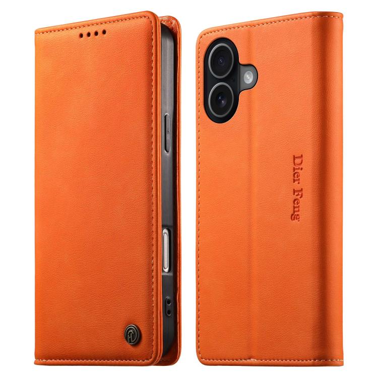Funda para teléfono Dierfeng de cuero vegano con cierre magnético y protección RFID., For iPhone 17e / 16e, For iPhone 18 Pro Max / 17 Pro Max, For iPhone 18 Pro / 17 Pro, For iPhone 17, For iPhone Air, For iPhone 16 Pro Max, For iPhone 16 Pro         ...