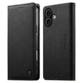 Funda para teléfono Dierfeng de cuero vegano con cierre magnético y protección RFID., For iPhone 16, For iPhone 15 Pro Max, For iPhone 15 Pro, For iPhone 15 Plus, For iPhone 15, For iPhone 14 Plus, For iPhone 14 / 13, For iPhone 14 Pro