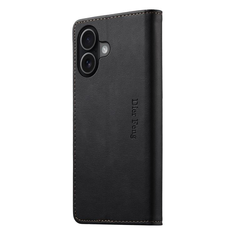 Funda para teléfono Dierfeng de cuero vegano con cierre magnético y protección RFID., For iPhone 16, For iPhone 15 Pro Max, For iPhone 15 Pro, For iPhone 15 Plus, For iPhone 15, For iPhone 14 Plus, For iPhone 14 / 13, For iPhone 14 Pro