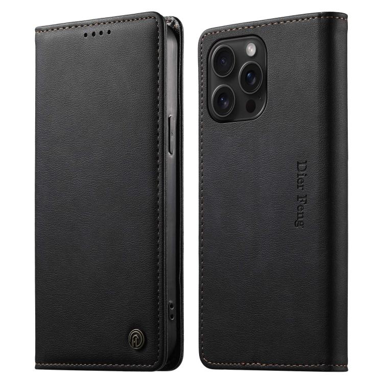 Funda para teléfono Dierfeng de cuero vegano con cierre magnético y protección RFID., For iPhone 14 Pro Max, For iPhone SE 2022 / SE 2020 / 7 / 8, For iPhone 13 Pro Max, For iPhone 13 Pro, For iPhone 13 mini, For iPhone 12 / 12 Pro, For iPhone 12 Pro M...
