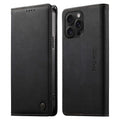 Funda para teléfono Dierfeng de cuero vegano con cierre magnético y protección RFID., For iPhone 14 Pro Max, For iPhone SE 2022 / SE 2020 / 7 / 8, For iPhone 13 Pro Max, For iPhone 13 Pro, For iPhone 13 mini, For iPhone 12 / 12 Pro, For iPhone 12 Pro M...