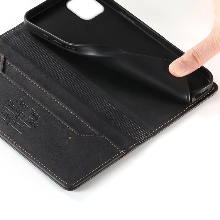 Funda para teléfono Dierfeng de cuero vegano con cierre magnético y protección RFID., For iPhone 11 Pro Max, For iPhone 11, For iPhone 11 Pro, For iPhone X / XS, For iPhone XR, For iPhone XS Max, For iPhone 8 Plus / 7 Plus