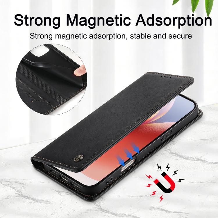 Funda para teléfono Dierfeng de cuero vegano con cierre magnético y protección RFID., For iPhone 11 Pro Max, For iPhone 11, For iPhone 11 Pro, For iPhone X / XS, For iPhone XR, For iPhone XS Max, For iPhone 8 Plus / 7 Plus