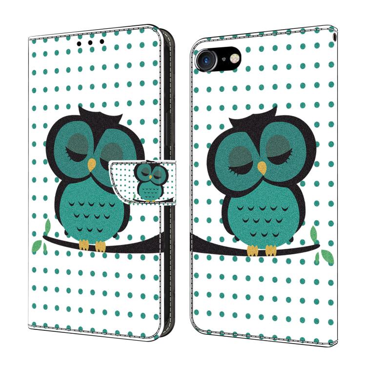 Funda para teléfono de cuero vegano pintado con efecto cristal, For iPhone 11, For iPhone 6 Plus/7 Plus/8 Plus, For iPhone 6 / 7
