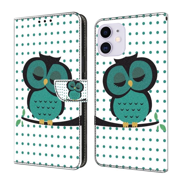Funda para teléfono de cuero vegano pintado con efecto cristal, For iPhone 11, For iPhone 6 Plus/7 Plus/8 Plus, For iPhone 6 / 7
