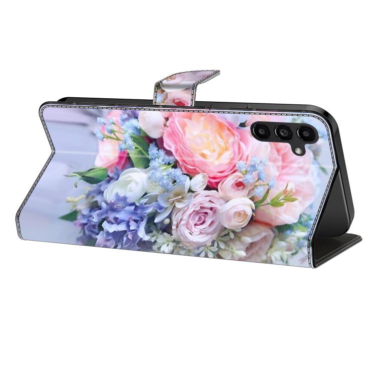 Funda para teléfono de cuero vegano pintado con efecto cristal, For iPhone 15 Pro, For iPhone 14 / 13, For iPhone 14 Pro