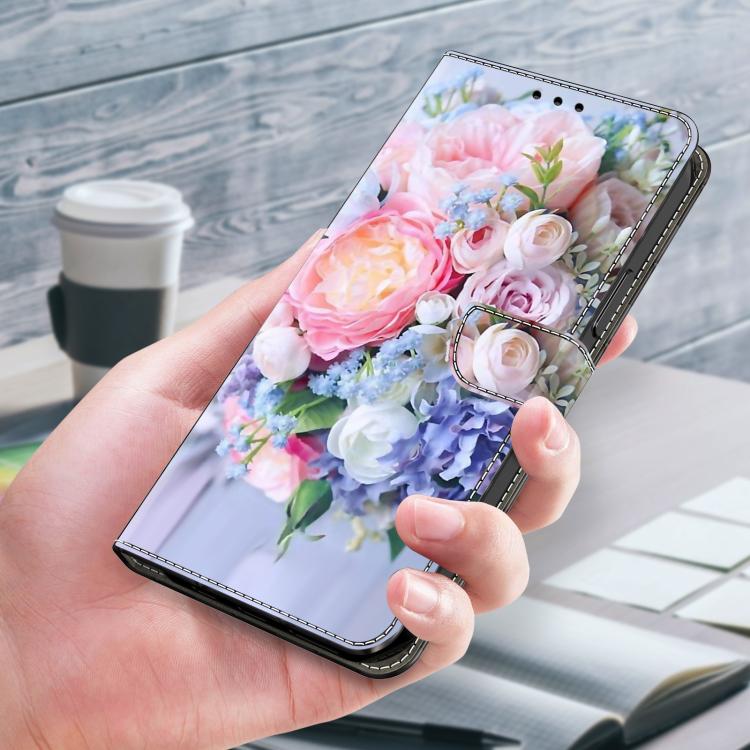 Funda para teléfono de cuero vegano pintado con efecto cristal, For iPhone 15 Pro, For iPhone 14 / 13, For iPhone 14 Pro
