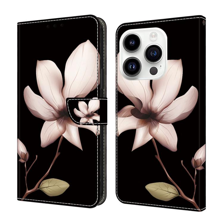 Funda para teléfono de cuero vegano pintado con efecto cristal, For iPhone 16 Pro, For iPhone 16, For iPhone 15 Pro Max
