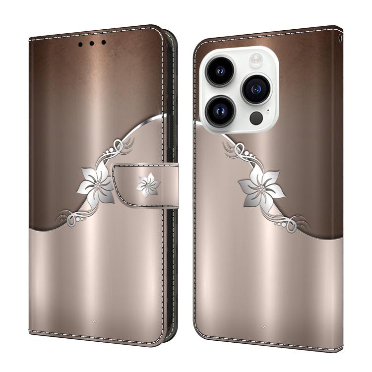 Funda para teléfono de cuero vegano pintado con efecto cristal, For iPhone 16 Pro, For iPhone 16, For iPhone 15 Pro Max