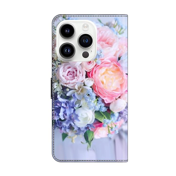 Funda para teléfono de cuero vegano pintado con efecto cristal, For iPhone 16 Pro, For iPhone 16, For iPhone 15 Pro Max