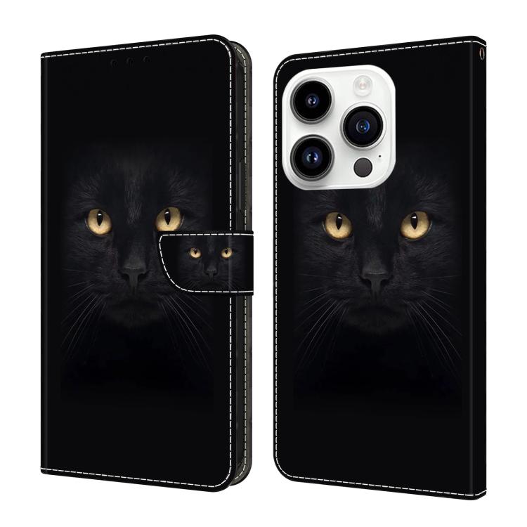 Funda para teléfono de cuero vegano pintado con efecto cristal, For iPhone 16 Pro, For iPhone 16, For iPhone 15 Pro Max