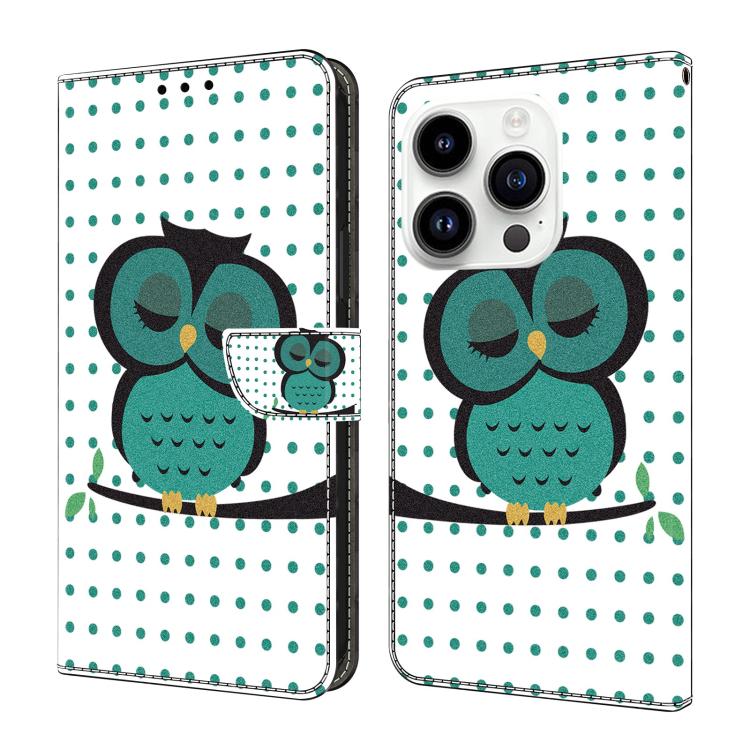 Funda para teléfono de cuero vegano pintado con efecto cristal, For iPhone 16 Pro, For iPhone 16, For iPhone 15 Pro Max
