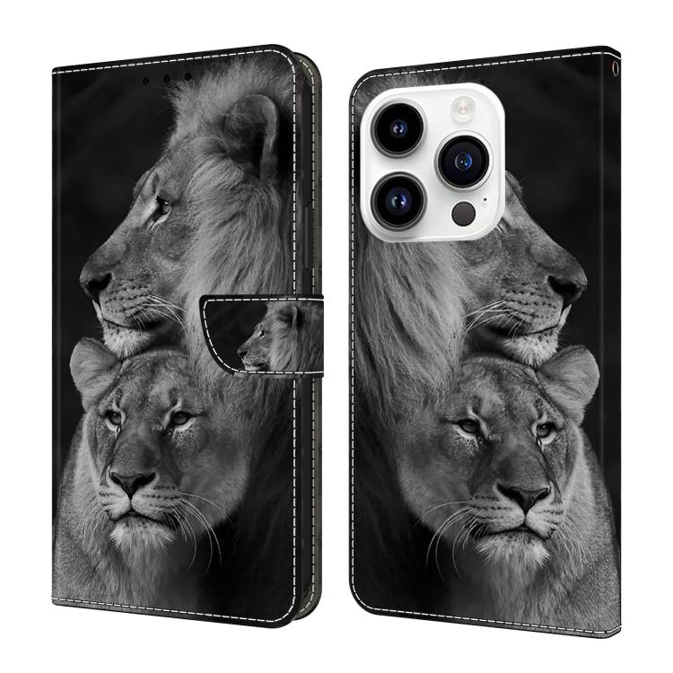 Funda para teléfono de cuero vegano pintado con efecto cristal, For iPhone 16 Pro, For iPhone 16, For iPhone 15 Pro Max