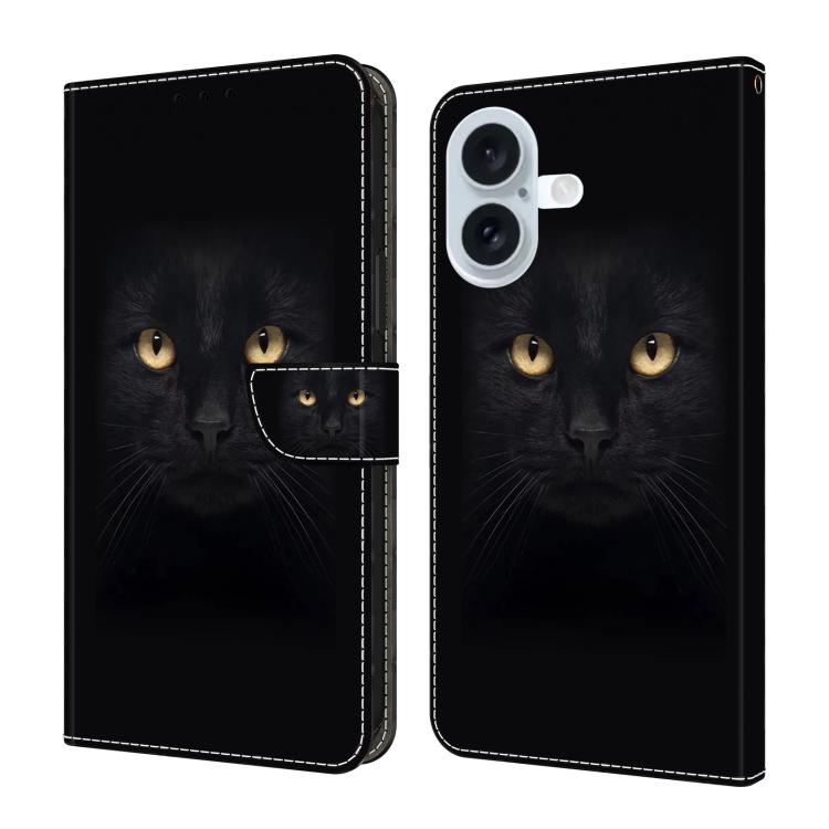 Funda para teléfono de cuero vegano pintado con efecto cristal, For iPhone 16 Pro, For iPhone 16, For iPhone 15 Pro Max