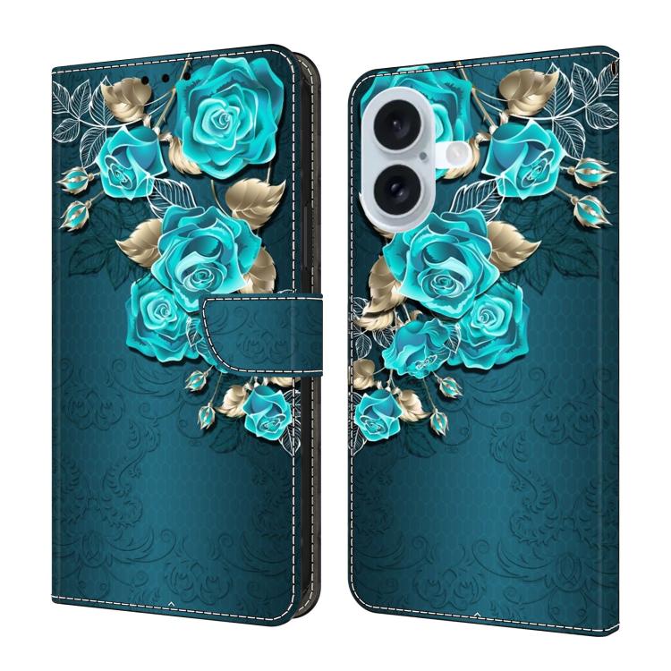 Funda para teléfono de cuero vegano pintado con efecto cristal, For iPhone 16 Pro, For iPhone 16, For iPhone 15 Pro Max