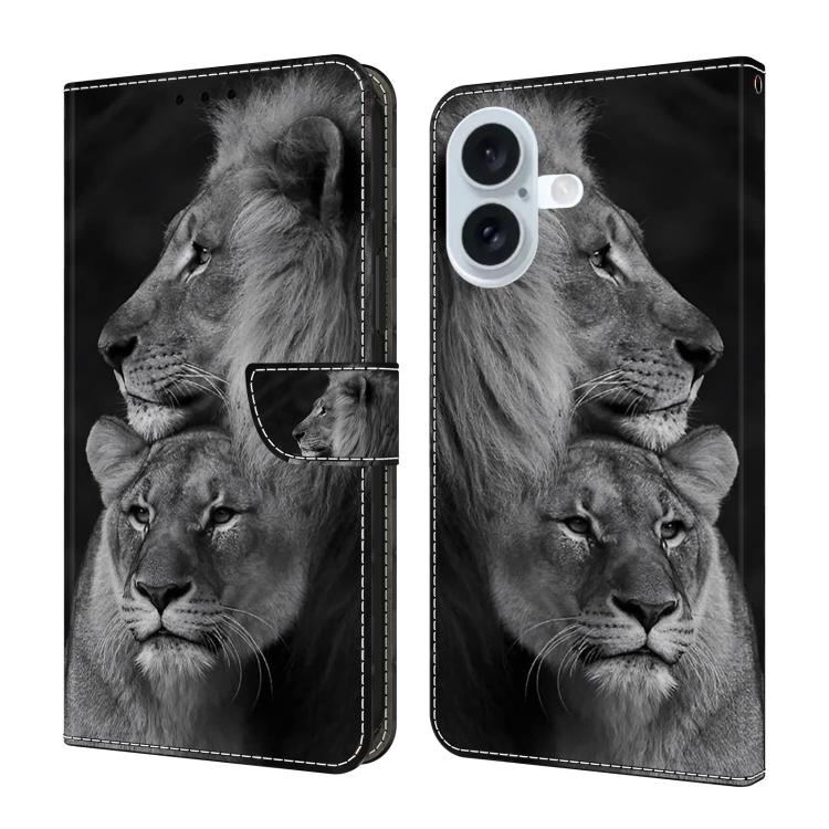 Funda para teléfono de cuero vegano pintado con efecto cristal, For iPhone 16 Pro, For iPhone 16, For iPhone 15 Pro Max