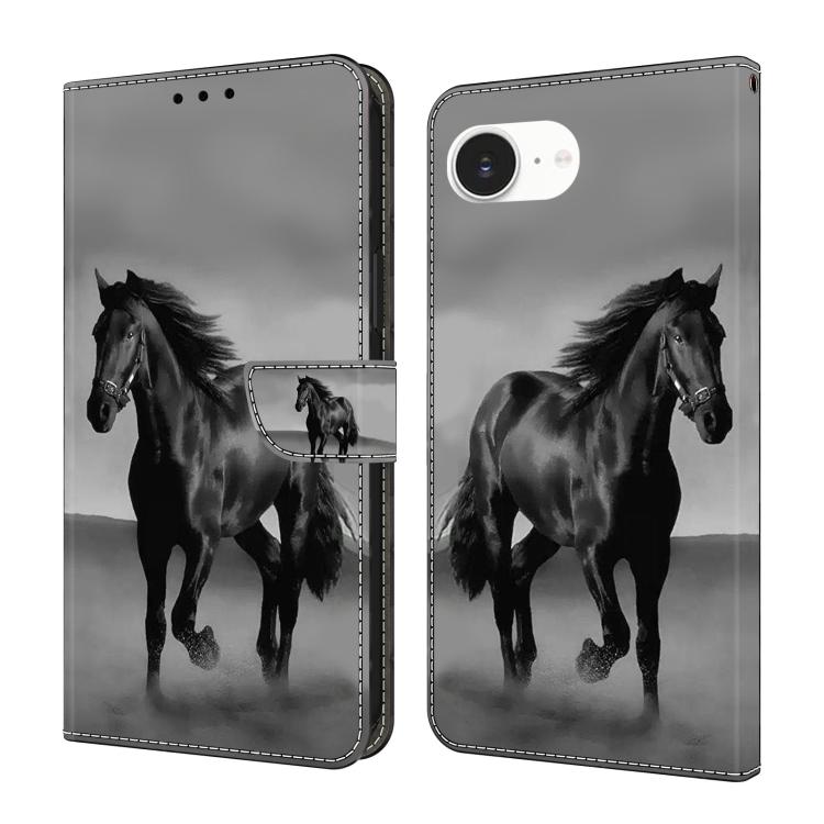 Funda para teléfono de cuero vegano pintado con efecto cristal, For iPhone 16e / 17e, For iPhone 17 Pro Max, For iPhone 17 Pro