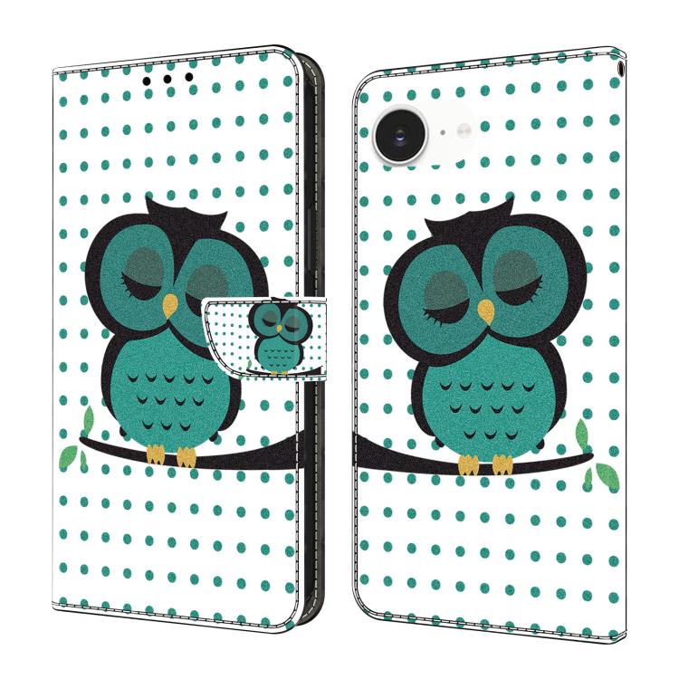 Funda para teléfono de cuero vegano pintado con efecto cristal, For iPhone 16e / 17e, For iPhone 17 Pro Max, For iPhone 17 Pro