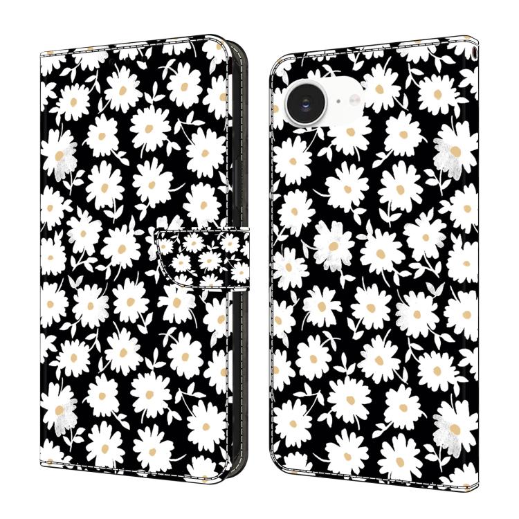 Funda para teléfono de cuero vegano pintado con efecto cristal, For iPhone 16e / 17e, For iPhone 17 Pro Max, For iPhone 17 Pro