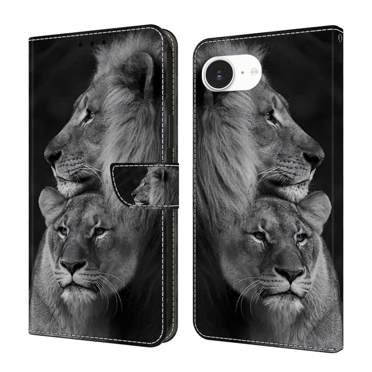 Funda para teléfono de cuero vegano pintado con efecto cristal, For iPhone 16e / 17e, For iPhone 17 Pro Max, For iPhone 17 Pro