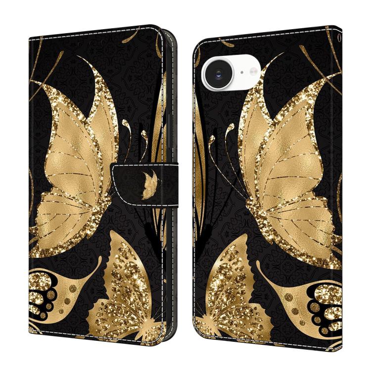 Funda para teléfono de cuero vegano pintado con efecto cristal, For iPhone 16e / 17e, For iPhone 17 Pro Max, For iPhone 17 Pro