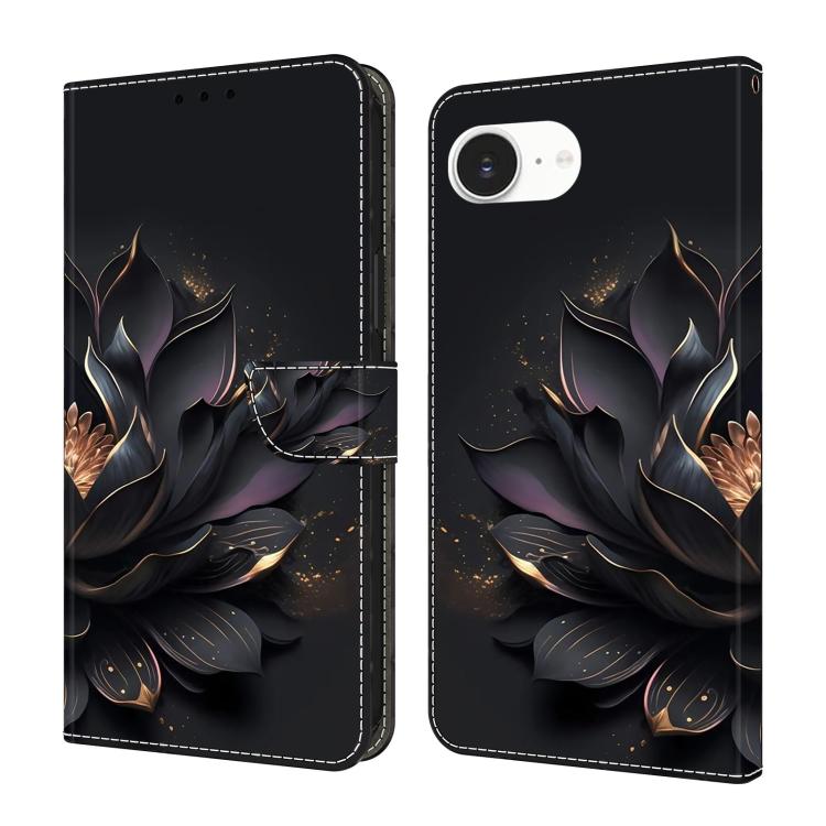 Funda para teléfono de cuero vegano pintado con efecto cristal, For iPhone 16e / 17e, For iPhone 17 Pro Max, For iPhone 17 Pro