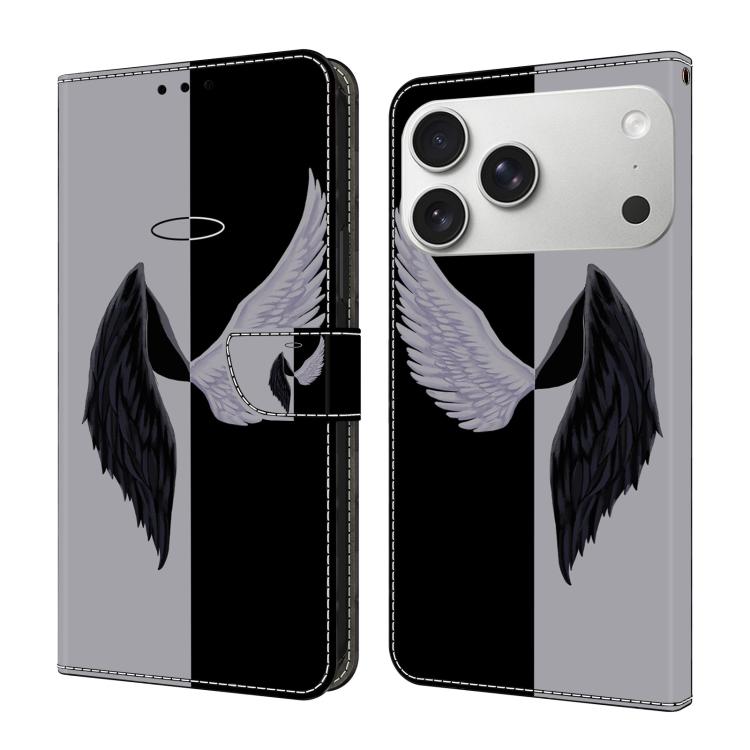 Funda para teléfono de cuero vegano pintado con efecto cristal, For iPhone 16e / 17e, For iPhone 17 Pro Max, For iPhone 17 Pro