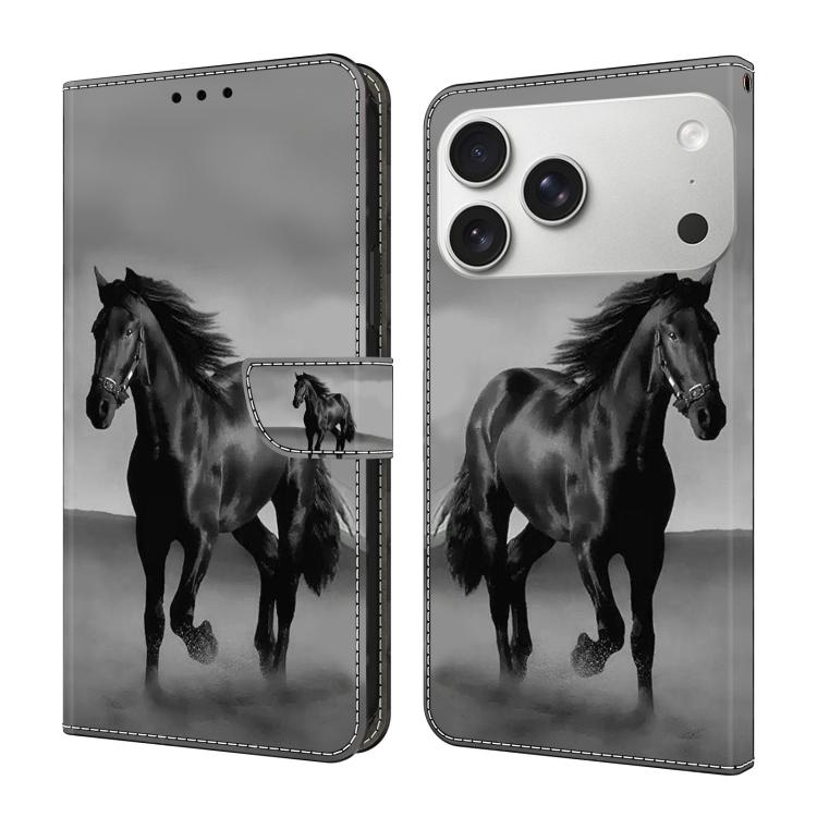 Funda para teléfono de cuero vegano pintado con efecto cristal, For iPhone 16e / 17e, For iPhone 17 Pro Max, For iPhone 17 Pro