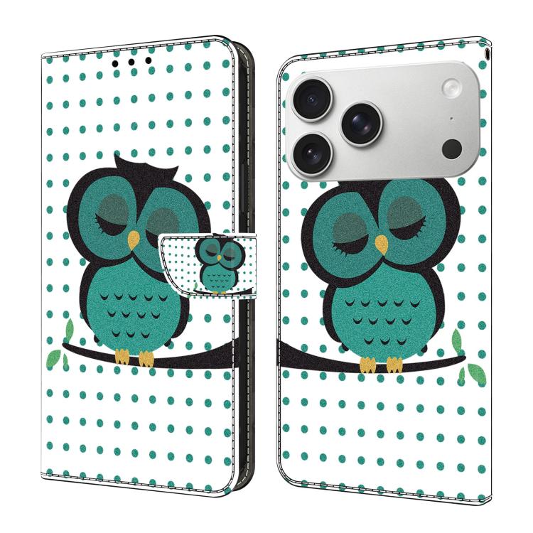 Funda para teléfono de cuero vegano pintado con efecto cristal, For iPhone 16e / 17e, For iPhone 17 Pro Max, For iPhone 17 Pro