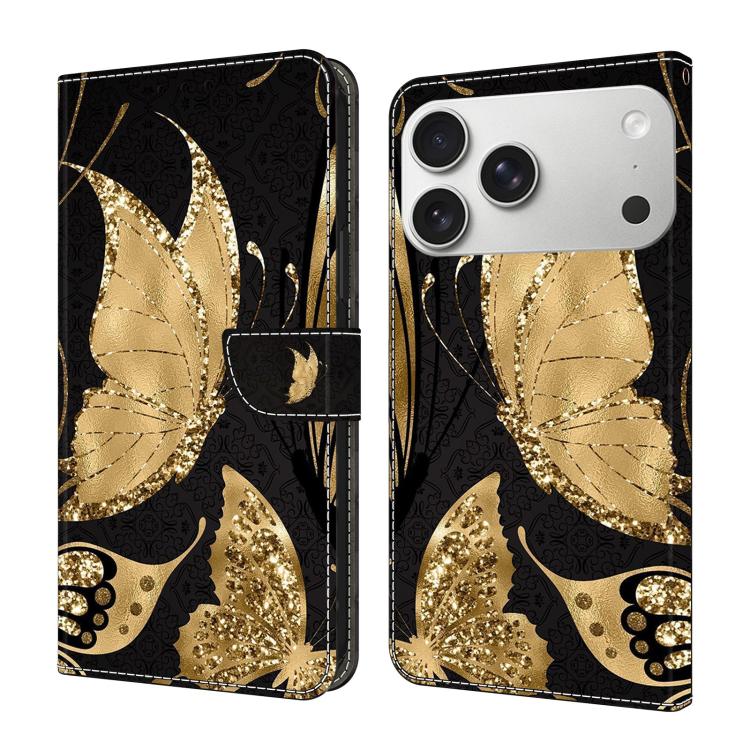 Funda para teléfono de cuero vegano pintado con efecto cristal, For iPhone 16e / 17e, For iPhone 17 Pro Max, For iPhone 17 Pro