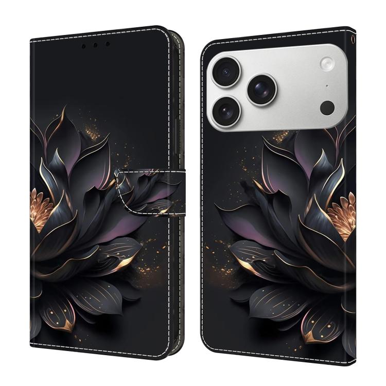 Funda para teléfono de cuero vegano pintado con efecto cristal, For iPhone 16e / 17e, For iPhone 17 Pro Max, For iPhone 17 Pro
