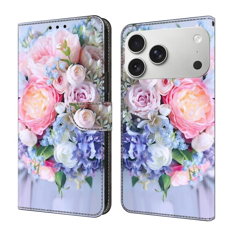 Funda para teléfono de cuero vegano pintado con efecto cristal, For iPhone 16e / 17e, For iPhone 17 Pro Max, For iPhone 17 Pro