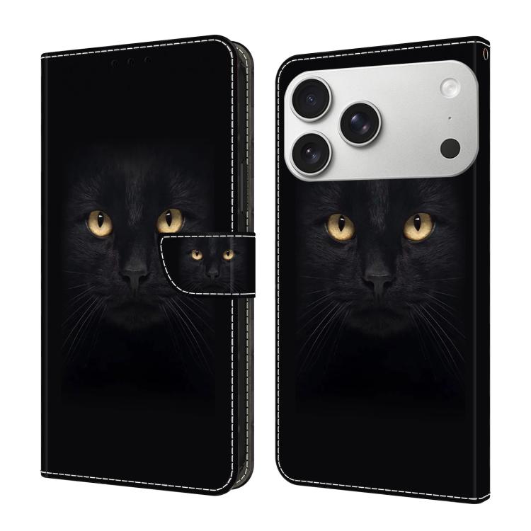Funda para teléfono de cuero vegano pintado con efecto cristal, For iPhone 16e / 17e, For iPhone 17 Pro Max, For iPhone 17 Pro