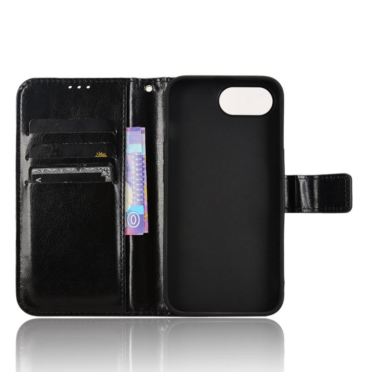 Funda para teléfono de cuero vegano con textura retro Crazy Horse, For iPhone 17e / 16e