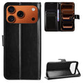 Funda para teléfono de cuero vegano con textura retro Crazy Horse, For iPhone 18 Pro / 17 Pro, For iPhone 18 Pro Max / 17 Pro Max, For iPhone 17e / 16e