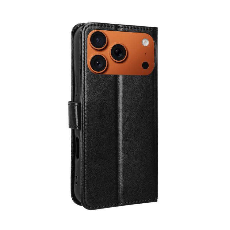 Funda para teléfono de cuero vegano con textura retro Crazy Horse, For iPhone 18 Pro / 17 Pro, For iPhone 18 Pro Max / 17 Pro Max, For iPhone 17e / 16e
