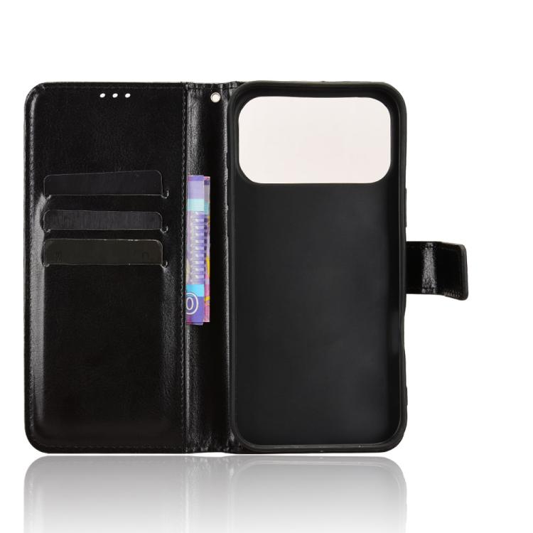 Funda para teléfono de cuero vegano con textura retro Crazy Horse, For iPhone 18 Pro / 17 Pro, For iPhone 18 Pro Max / 17 Pro Max, For iPhone 17e / 16e