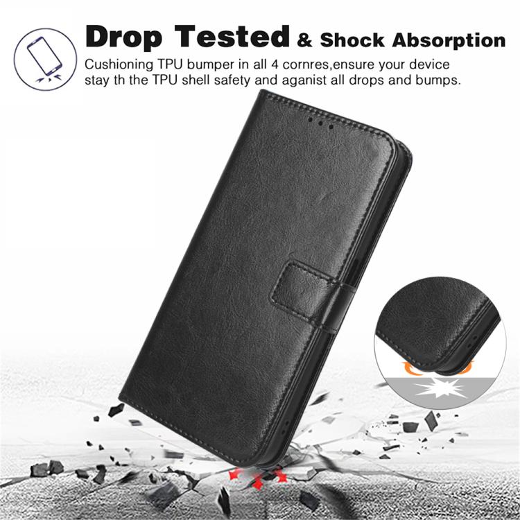 Funda para teléfono de cuero vegano con textura retro Crazy Horse, For iPhone 17e / 16e