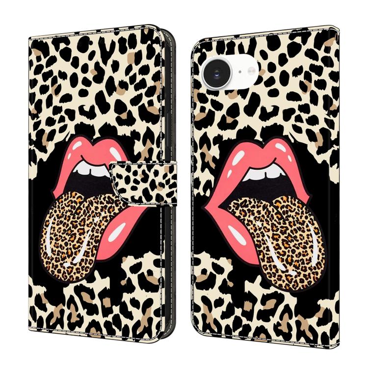 Funda para teléfono de cuero vegano pintado con efecto cristal, For iPhone 17e / 16e, For iPhone 17 Pro Max
