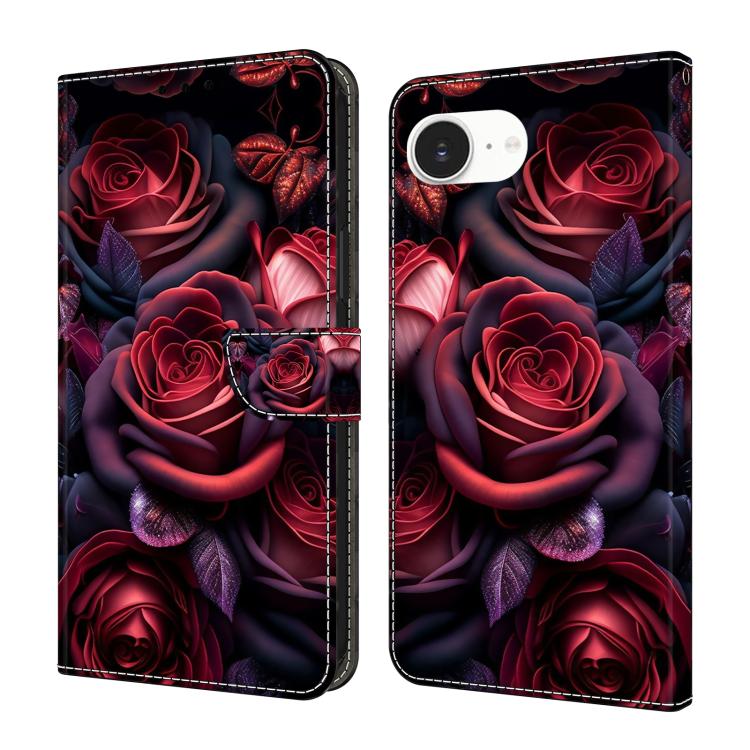 Funda para teléfono de cuero vegano pintado con efecto cristal, For iPhone 17e / 16e, For iPhone 17 Pro Max