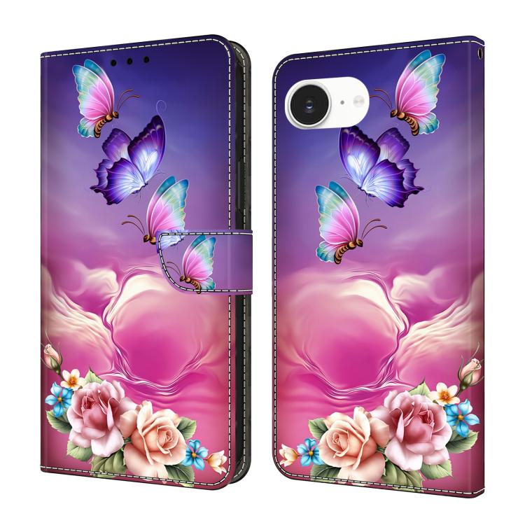 Funda para teléfono de cuero vegano pintado con efecto cristal, For iPhone 17e / 16e, For iPhone 17 Pro Max