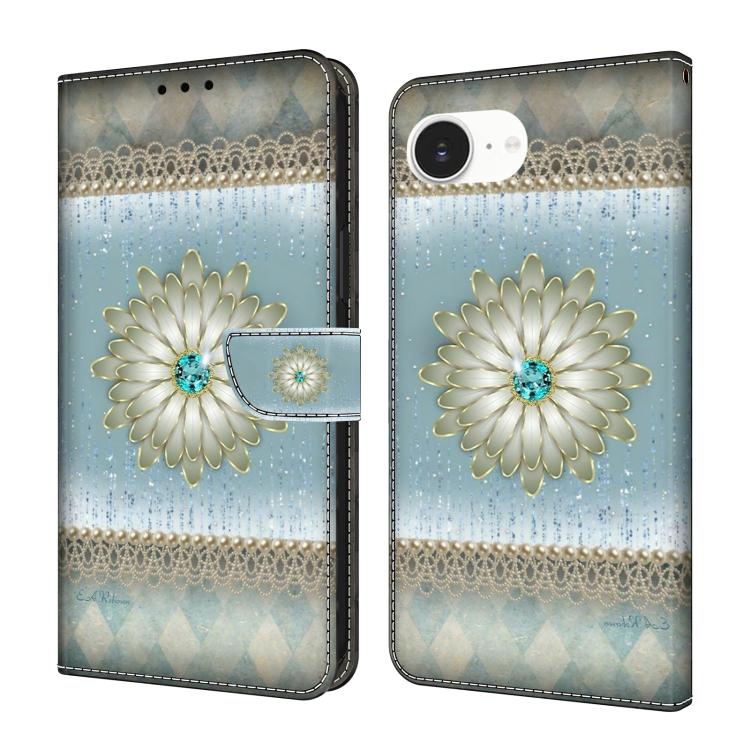 Funda para teléfono de cuero vegano pintado con efecto cristal, For iPhone 17e / 16e, For iPhone 17 Pro Max