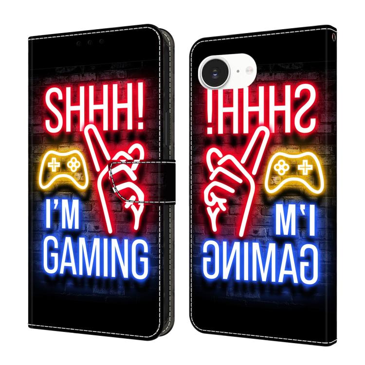 Funda para teléfono de cuero vegano pintado con efecto cristal, For iPhone 17e / 16e, For iPhone 17 Pro Max