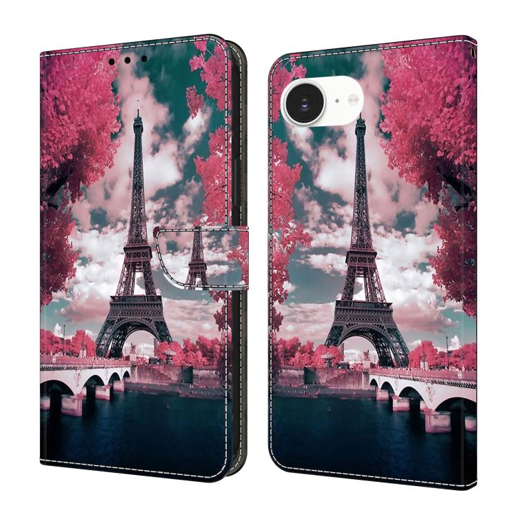 Funda para teléfono de cuero vegano pintado con efecto cristal, For iPhone 17e / 16e, For iPhone 17 Pro Max