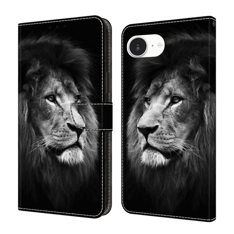 Funda para teléfono de cuero vegano pintado con efecto cristal, For iPhone 17e / 16e, For iPhone 17 Pro Max