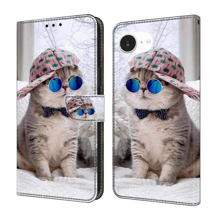 Funda para teléfono de cuero vegano pintado con efecto cristal, For iPhone 17e / 16e, For iPhone 17 Pro Max