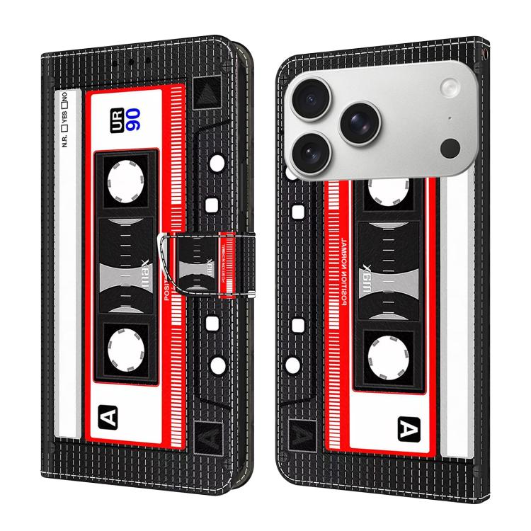 Funda para teléfono de cuero vegano pintado con efecto cristal, For iPhone 17e / 16e, For iPhone 17 Pro Max
